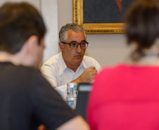 Curitiba, 22 de fevereiro de 2024 - Reunião do Grupo de Trabalho Turismo Religioso na Sala dos Governadores, Palácio Iguaçu.