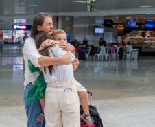 Embarque dos alunos do programa Ganhando o Mundo.