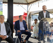 O governador Carlos Massa Ratinho Junior participou nesta quinta-feira (14) do lançamento da pedra fundamental do novo empreendimento do grupo J.Macêdo em Londrina, no Norte do Estado. 