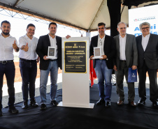 O governador Carlos Massa Ratinho Junior participou nesta quinta-feira (14) do lançamento da pedra fundamental do novo empreendimento do grupo J.Macêdo em Londrina, no Norte do Estado. 