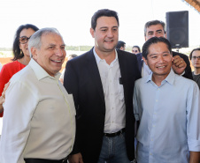 O governador Carlos Massa Ratinho Junior participou nesta quinta-feira (14) do lançamento da pedra fundamental do novo empreendimento do grupo J.Macêdo em Londrina, no Norte do Estado. 