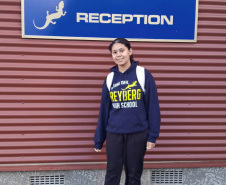 Júlia Cristina Olavo de Oliveira, 15 anos, estudante da cidade de Lindoeste que está em intercâmbio pelo programa Ganhando o Mundo da Secretaria de Estado da Educação na Nova Zelândia.