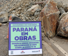 Recuperação da PR-170 avança durante período de interdição