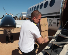  	Aeronave da Casa Militar leva alimentação especial para crianças hospitalizadas no Rio Grande do Sul