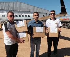  	Aeronave da Casa Militar leva alimentação especial para crianças hospitalizadas no Rio Grande do Sul