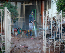 De limpeza de escola a salvamento de animais: a rotina solidária da equipe do IAT no RS