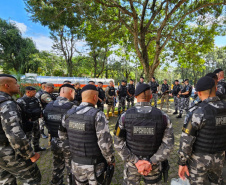 Com 104 agentes e muita tecnologia, forças de segurança do PR seguem apoiando o RS