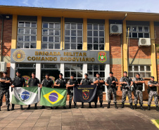 Com 104 agentes e muita tecnologia, forças de segurança do PR seguem apoiando o RS