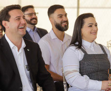 Carambeí, 13 de junho de 2024 - O governador Carlos Massa Ratinho Jr visita a nova fábrica de garrafas da Ambev, que está sendo construída em Carambeí, nos Campos Gerais.