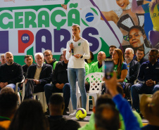 Governador em exercício Darci Piana participa do evento Transformando Pessoas, Formando Vencedores, evento que reuniu atletas e técnicos paranaenses que vão participar dos Jogos Olímpicos e Paralímpicos de Paris 2024.  Foto: Gabriel Rosa/AEN