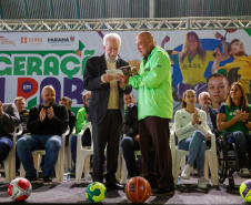 Governador em exercício Darci Piana participa do evento Transformando Pessoas, Formando Vencedores, evento que reuniu atletas e técnicos paranaenses que vão participar dos Jogos Olímpicos e Paralímpicos de Paris 2024.  Foto: Gabriel Rosa/AEN