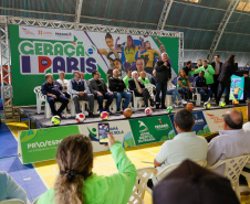 Governador em exercício Darci Piana participa do evento Transformando Pessoas, Formando Vencedores, evento que reuniu atletas e técnicos paranaenses que vão participar dos Jogos Olímpicos e Paralímpicos de Paris 2024.  Foto: Gabriel Rosa/AEN