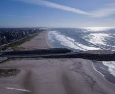 Obras de revitalização da orla de Matinhos alcançam 94,21% no mês de maio
