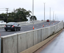 Novo viaduto de São José dos Pinhais tem pista superior liberada para o tráfego