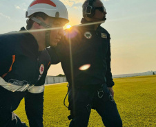 Sesa realiza curso de operador de suporte médico para atendimentos com helicópteros no Paraná