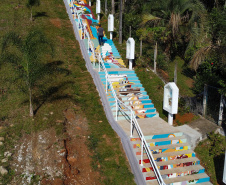 Escadaria Morro do Cristo Uniao da Vitória Foto Gilson Abreu