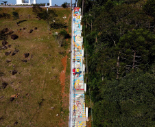 Escadaria Morro do Cristo Uniao da Vitória Foto Gilson Abreu