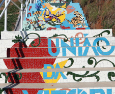 Escadaria Morro do Cristo Uniao da Vitória Foto Gilson Abreu