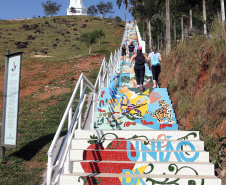 Escadaria Morro do Cristo Uniao da Vitória Foto Gilson Abreu
