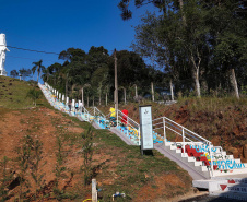 Escadaria Morro do Cristo Uniao da Vitória Foto Gilson Abreu