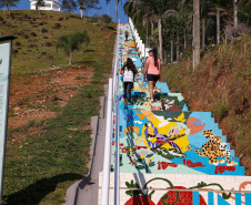 Escadaria Morro do Cristo Uniao da Vitória Foto Gilson Abreu