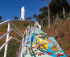 Escadaria Morro do Cristo Uniao da Vitória Foto Gilson Abreu