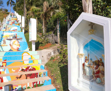 Escadaria Morro do Cristo Uniao da Vitória Foto Gilson Abreu