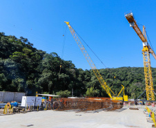 Com início do trecho estaiado, Ponte de Guaratuba chega a 11% de conclusão