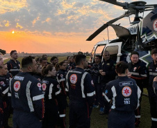 Sesa realiza curso de operador de suporte médico para atendimentos com helicópteros no Paraná
