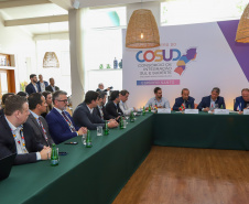 Grupo de Trabalho nesta sexta-feira (9) da 11ª edição do Consórcio de Integração Sul e Sudeste (Cosud), no Espirito Santo.