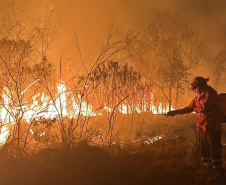 IAT ajuda a combater três novos focos de incêndio florestal no Paraná