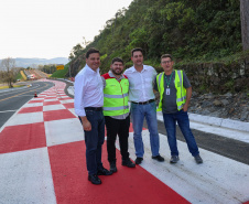PR-170 Pinhão área de escape Governador vistoria nova área de escape da PR-170 em Pinhão