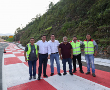 PR-170 Pinhão área de escape Governador vistoria nova área de escape da PR-170 em Pinhão