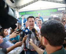 O governador Carlos Massa Ratinho Junior inaugurou nesta terça-feira (20) o novo Terminal Metropolitano de São José dos Pinhais