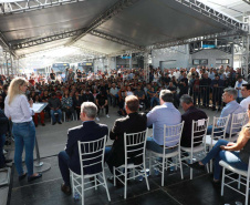 O governador Carlos Massa Ratinho Junior inaugurou nesta terça-feira (20) o novo Terminal Metropolitano de São José dos Pinhais