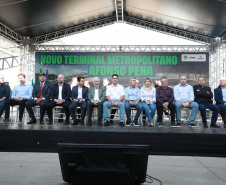 O governador Carlos Massa Ratinho Junior inaugurou nesta terça-feira (20) o novo Terminal Metropolitano de São José dos Pinhais