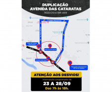 BR-469 interdição 23 a 28 setembro Rodovia das Cataratas terá interdição para lançamento de vigas em ponte e viaduto 