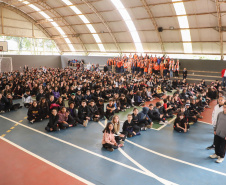 Defesa Civil-Brigada Escolar-Colegio Estadual Nilo Brandão. Foto: Ari Dias/AEN