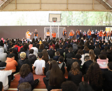 Defesa Civil-Brigada Escolar-Colegio Estadual Nilo Brandão. Foto: Ari Dias/AEN