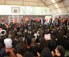 Defesa Civil-Brigada Escolar-Colegio Estadual Nilo Brandão. Foto: Ari Dias/AEN