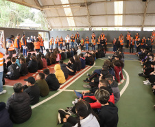 Defesa Civil-Brigada Escolar-Colegio Estadual Nilo Brandão. Foto: Ari Dias/AEN