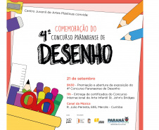 Premiação do 4º Concurso Paranaense de Desenho ocorre neste sábado no Canal da Música