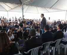 O governador Carlos Massa Ratinho Junior inaugurou nesta segunda-feira (16) o Hospital da Criança Irmã Maria Calista, de Maringá, no Noroeste do Estado.