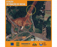 Obra da Perimetral Leste de Foz do Iguaçu terá detonações de rocha esta semana