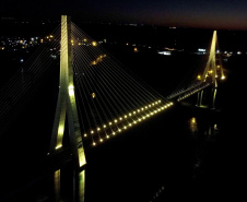 Ponte da Integração Brasil – Paraguai ganha iluminação amarela durante setembro 