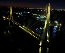 Ponte da Integração Brasil – Paraguai ganha iluminação amarela durante setembro 