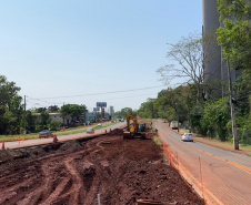 Obra do novo Trevo do Catuaí altera o tráfego de veículos da Av. Colombo em Maringá 