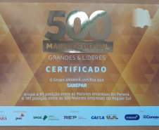 Sanepar é campeã no Setor de Serviços Públicos no Paraná, no ranking da Revista Amanhã