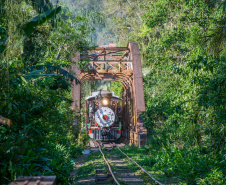 Turismo sobre trilhos: passeios de Natal na locomotiva mais antiga do Paraná já estão à venda