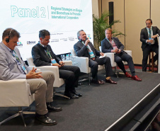 Sanepar apresenta iniciativas de recuperação energética de biogás em eventos internacionais em Foz do Iguaçu